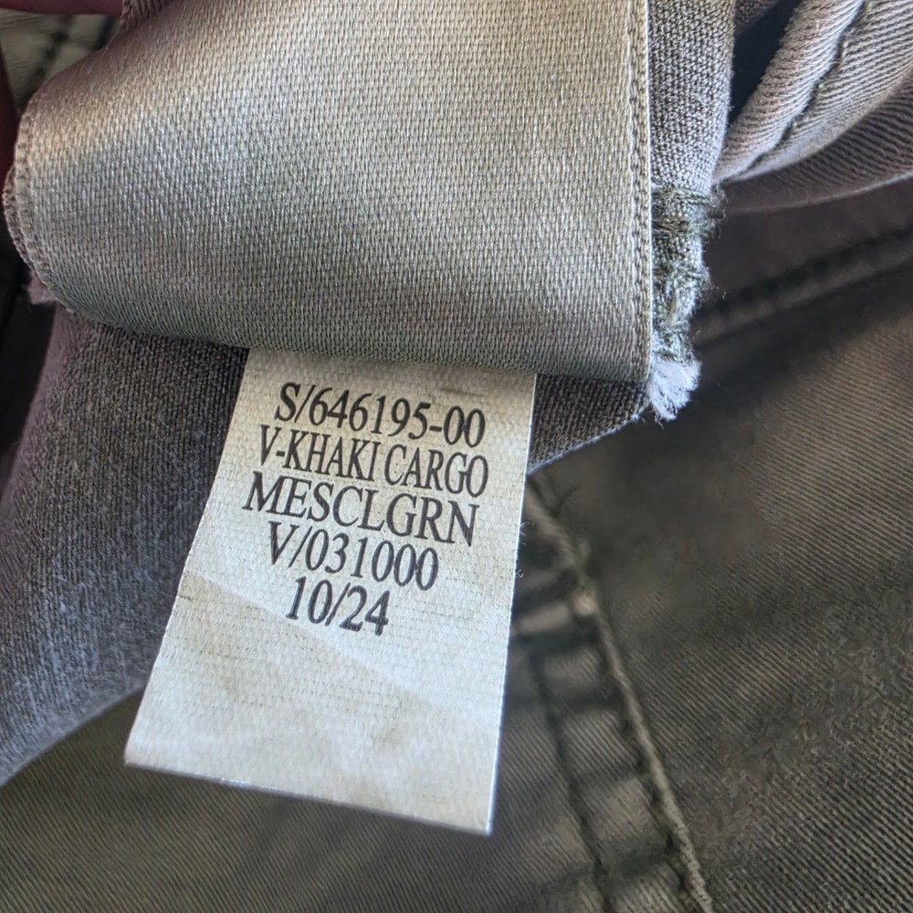 Gap Barrel Cargo Pants Olive Green Khaki Size 14 High Rise Utility Gorpcore - Picture 8 of 12